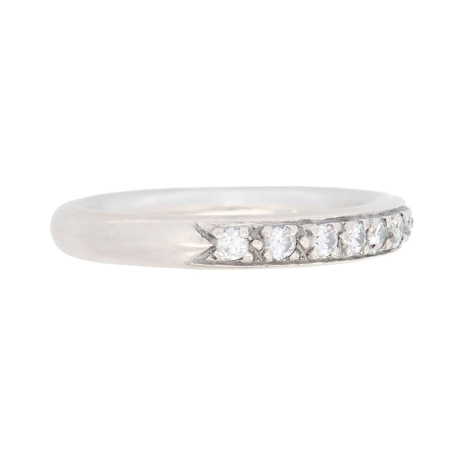 Nachlass Platin Diamant Eternity Halbband (Moderne) im Angebot