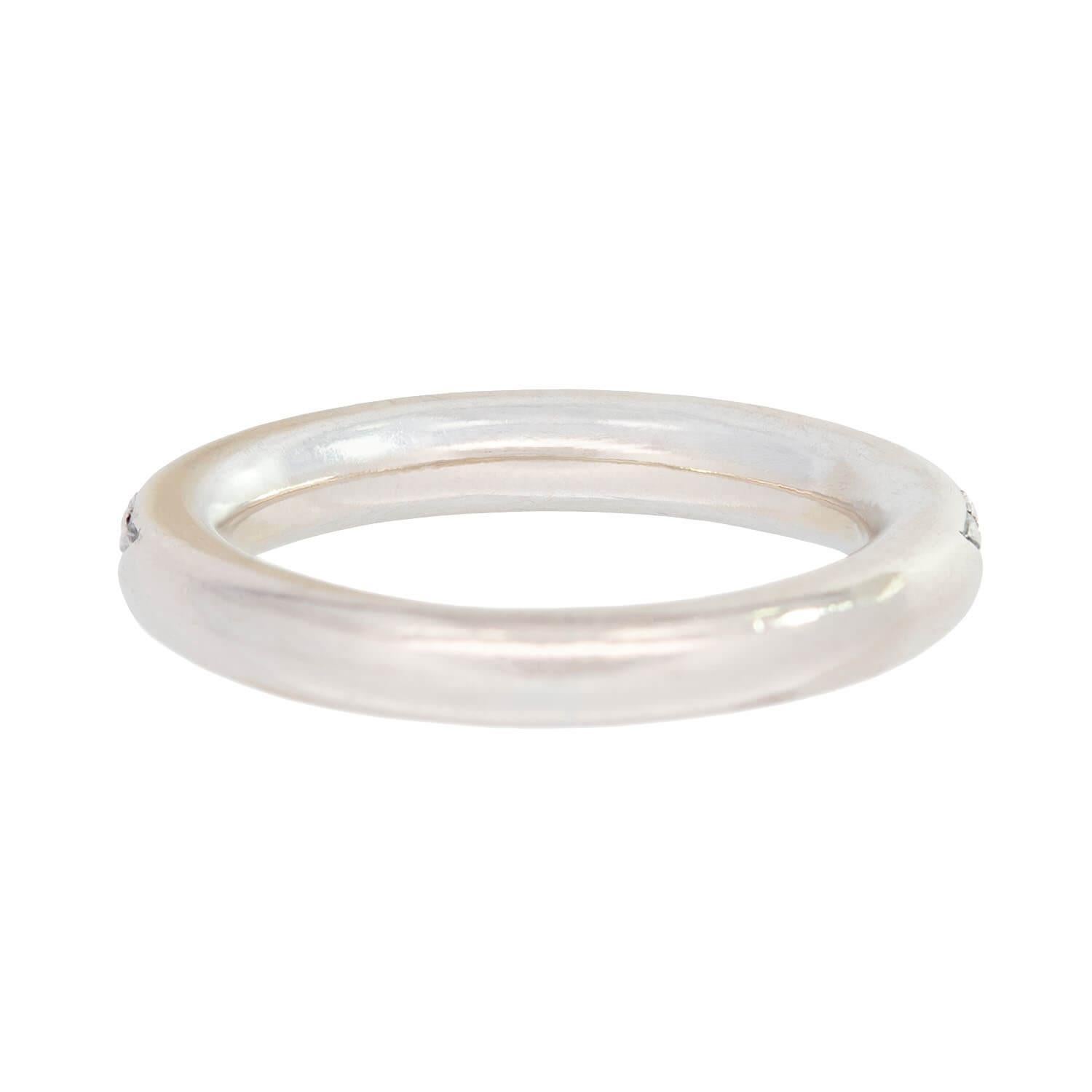 Nachlass Platin Diamant Eternity Halbband im Zustand „Gut“ im Angebot in Narberth, PA