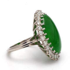 11.72ct Jadeite Jade Ring - GIA Certified
