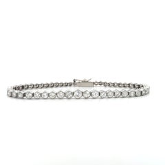 Estate Platinum Gradient Diamond Tennis Bracelet
