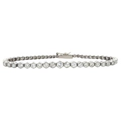 Estate Platinum Gradient Diamond Tennis Bracelet