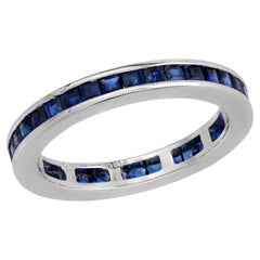 Estate Platinum Sapphire Eternity Band