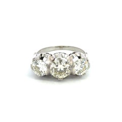 Estate Platinum Three-Stone Diamond Ring