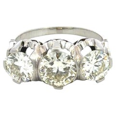 Estate Platinum Three-Stone Diamond Ring