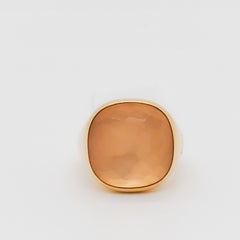 Estate Pomellato Peach Square Ring in 18k Rose Gold
