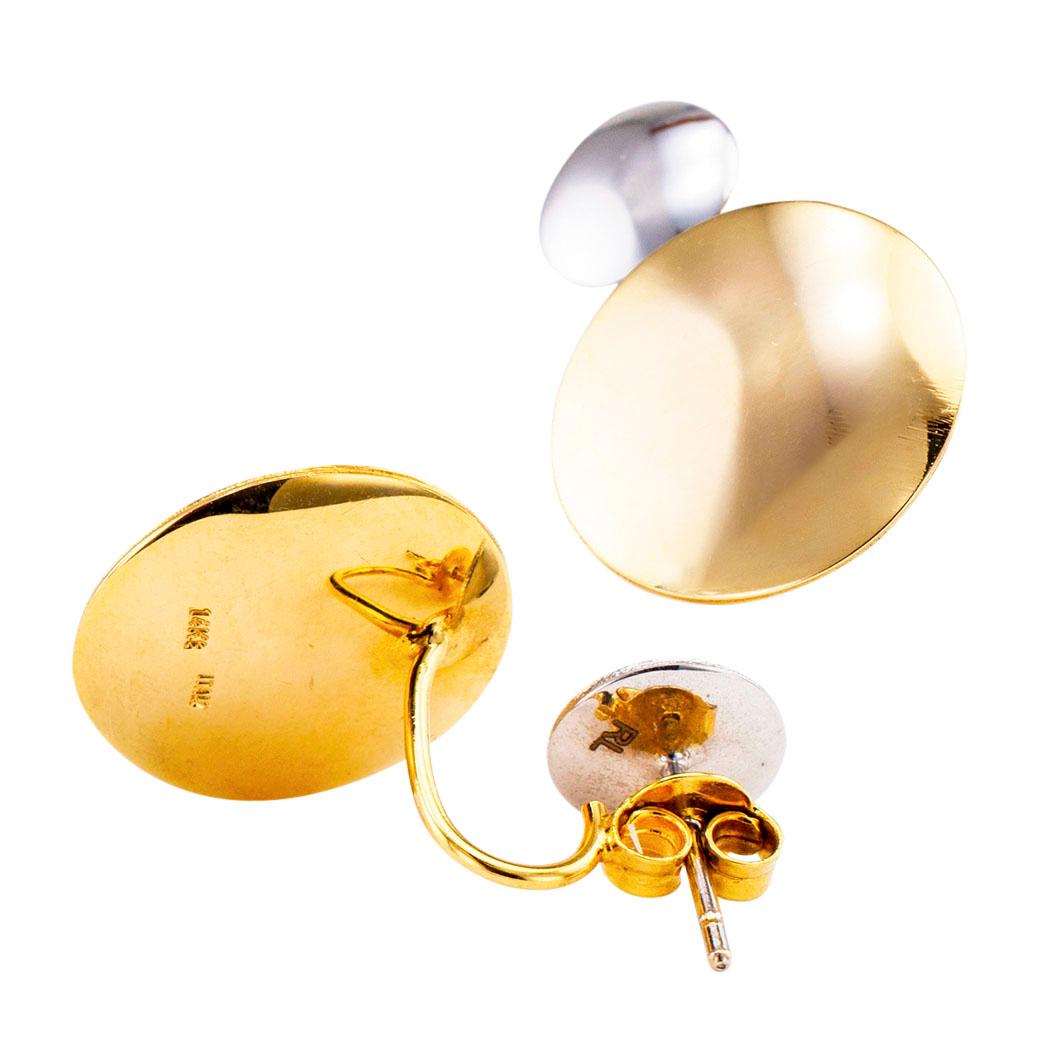 Contemporary Estate Ralph Lauren Two-Tone Gold Drop Earrings