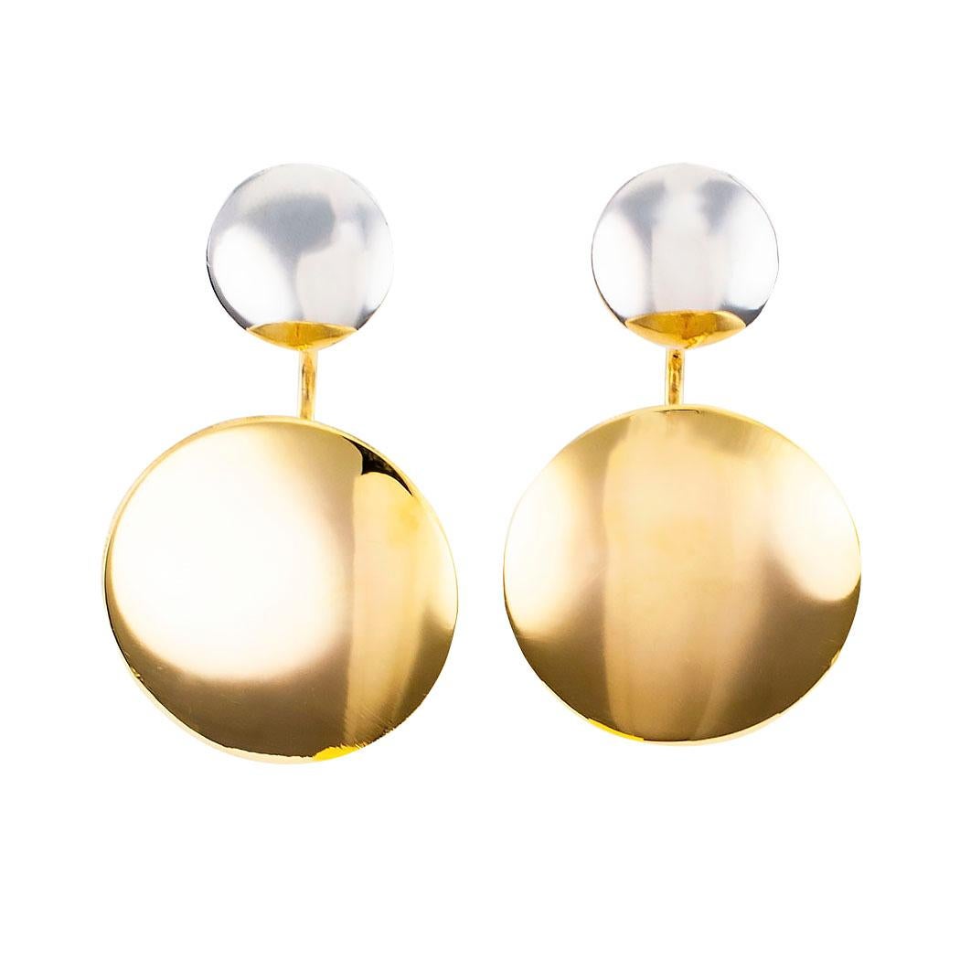 Estate Ralph Lauren Two-Tone Gold Drop Earrings