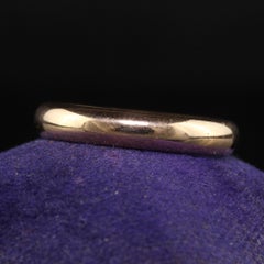 Estate Retro Cartier 18K Rose Gold Classic Thick Wedding Band - Size 7