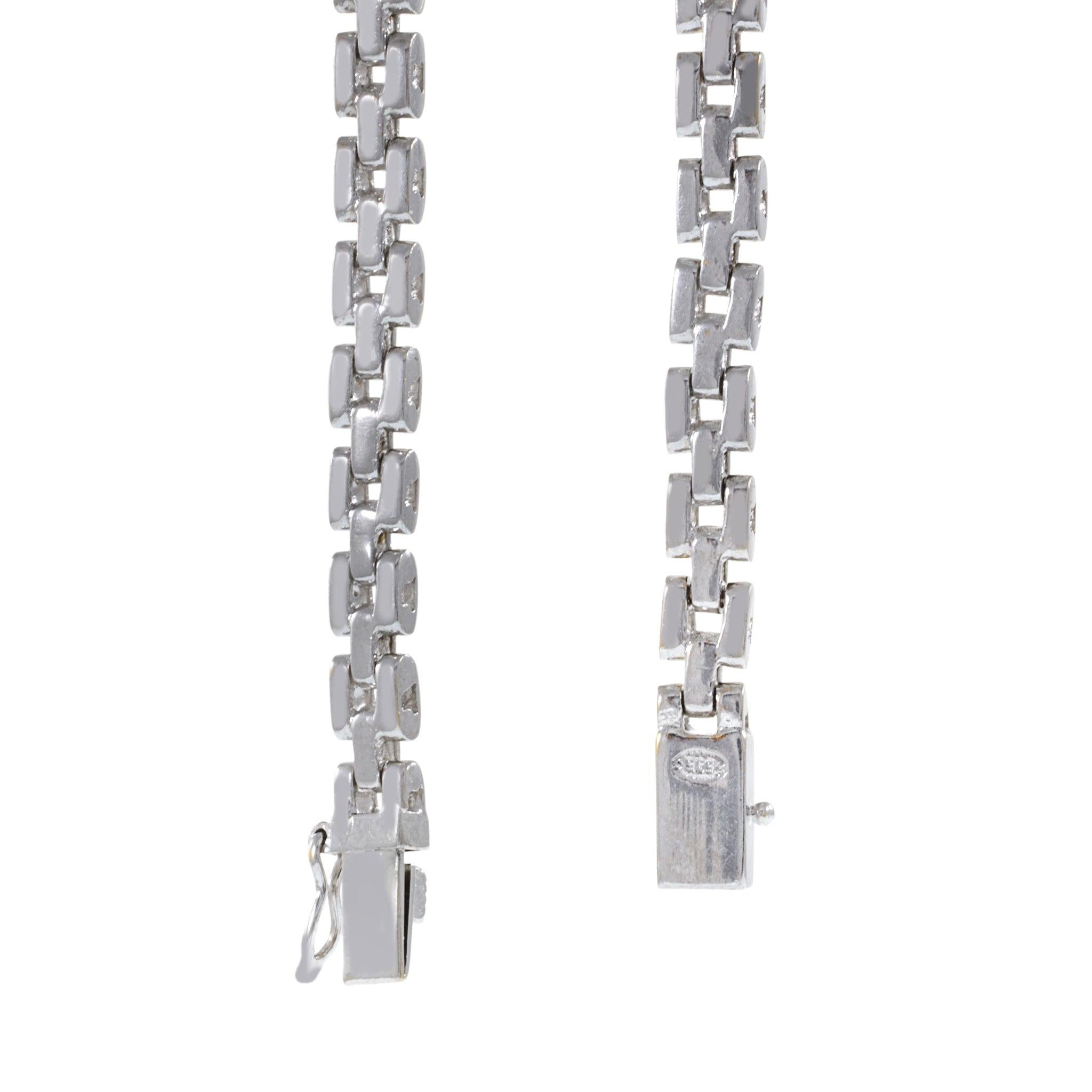 Women's Estate Retro Era 14KT White Gold Diamond Necklace