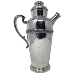 Estate Retro Silver Plated Cocktail Shaker Pitcher, circa 1950