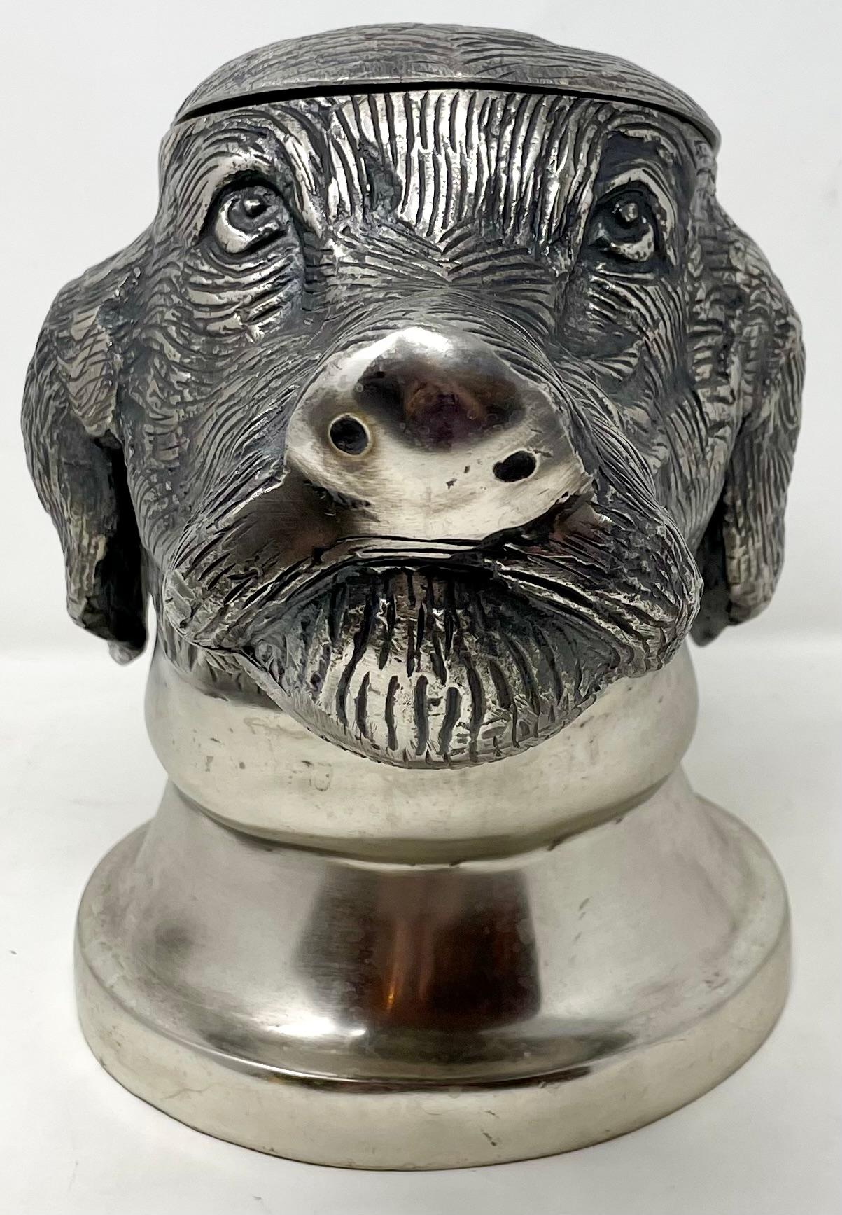 Estate Retro silver-plated dog ice bucket, circa 1950s.
Substantial heft and size.