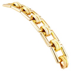 Estate Retro Yellow Gold Link Bracelet