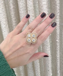 Estate Roberto Coin Cento Venetian 18k Rose Gold Diamond Oversized Ring