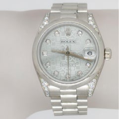 Estate Rolex Platinum and Diamond President Watch
