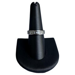 Estate Roman Numeral Platinum Ring - 8.11 Grams, Size 7.5, John Christian