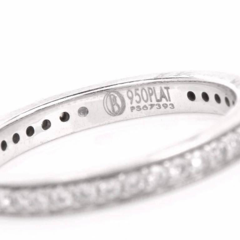 Estate Round Diamond Platinum Eternity Band Ring 2