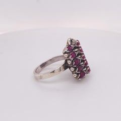 Estate Ruby Ring with 1.00 Carat Total Weight in Sterling Silver
