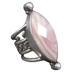 Sajen, bague de succession rose en nacre, taille 7