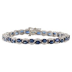 Estate Sapphire and Diamond Bracelet