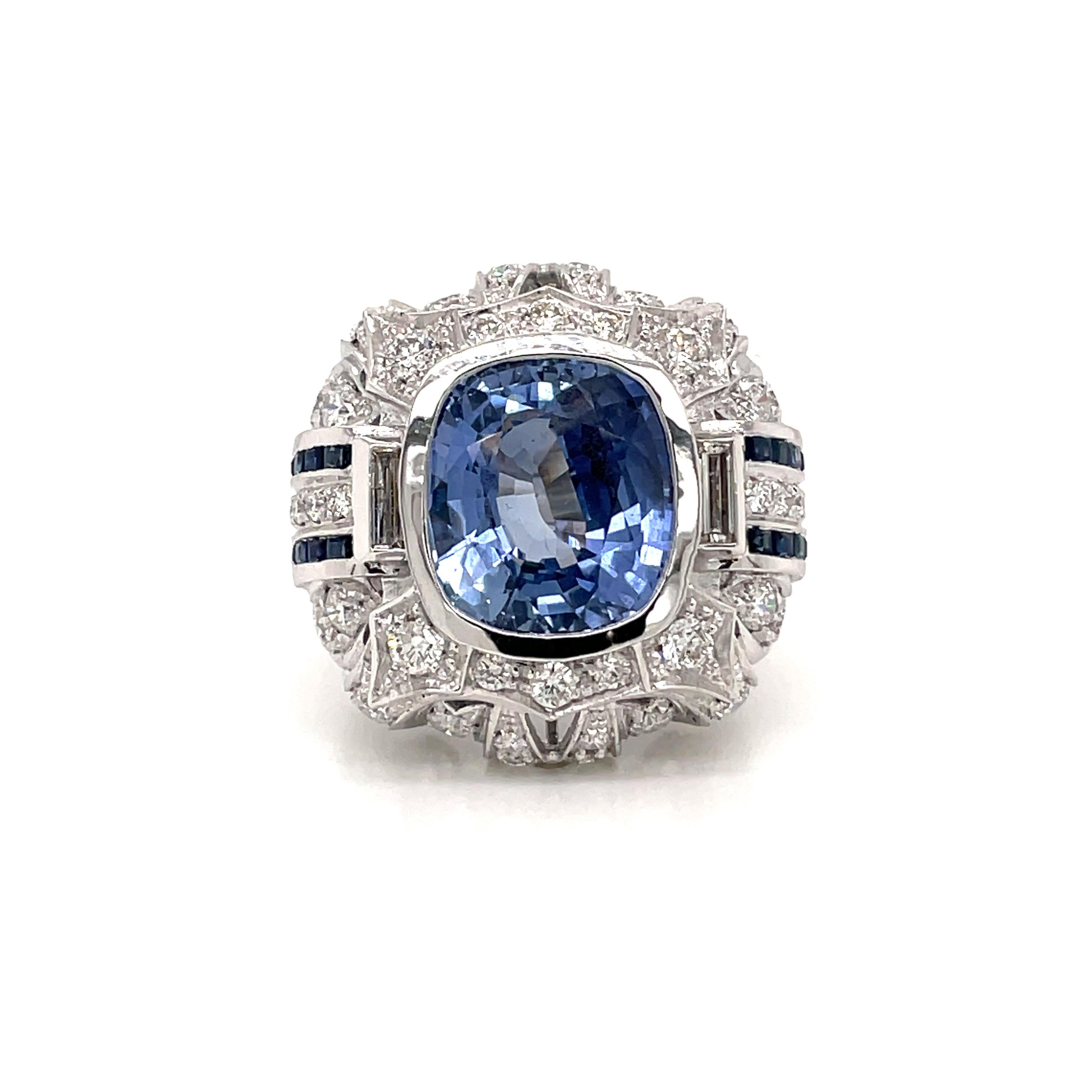 Estate Sapphire Diamond Cocktail Ring 4