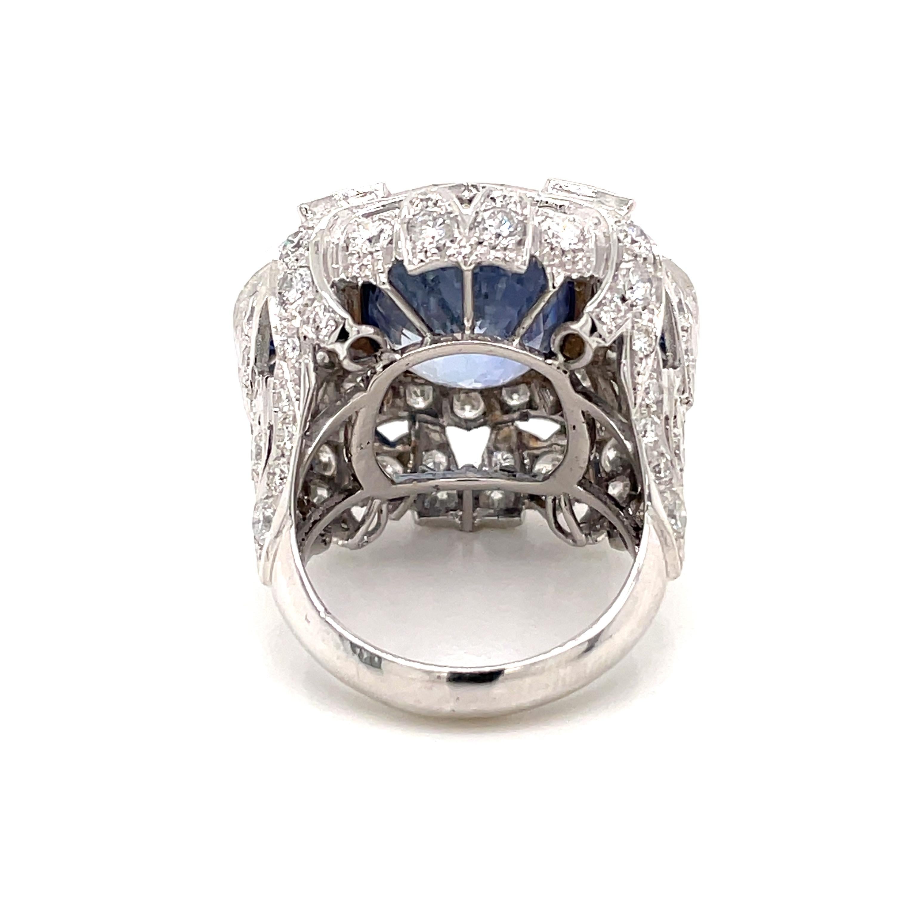 Estate Sapphire Diamond Cocktail Ring 7