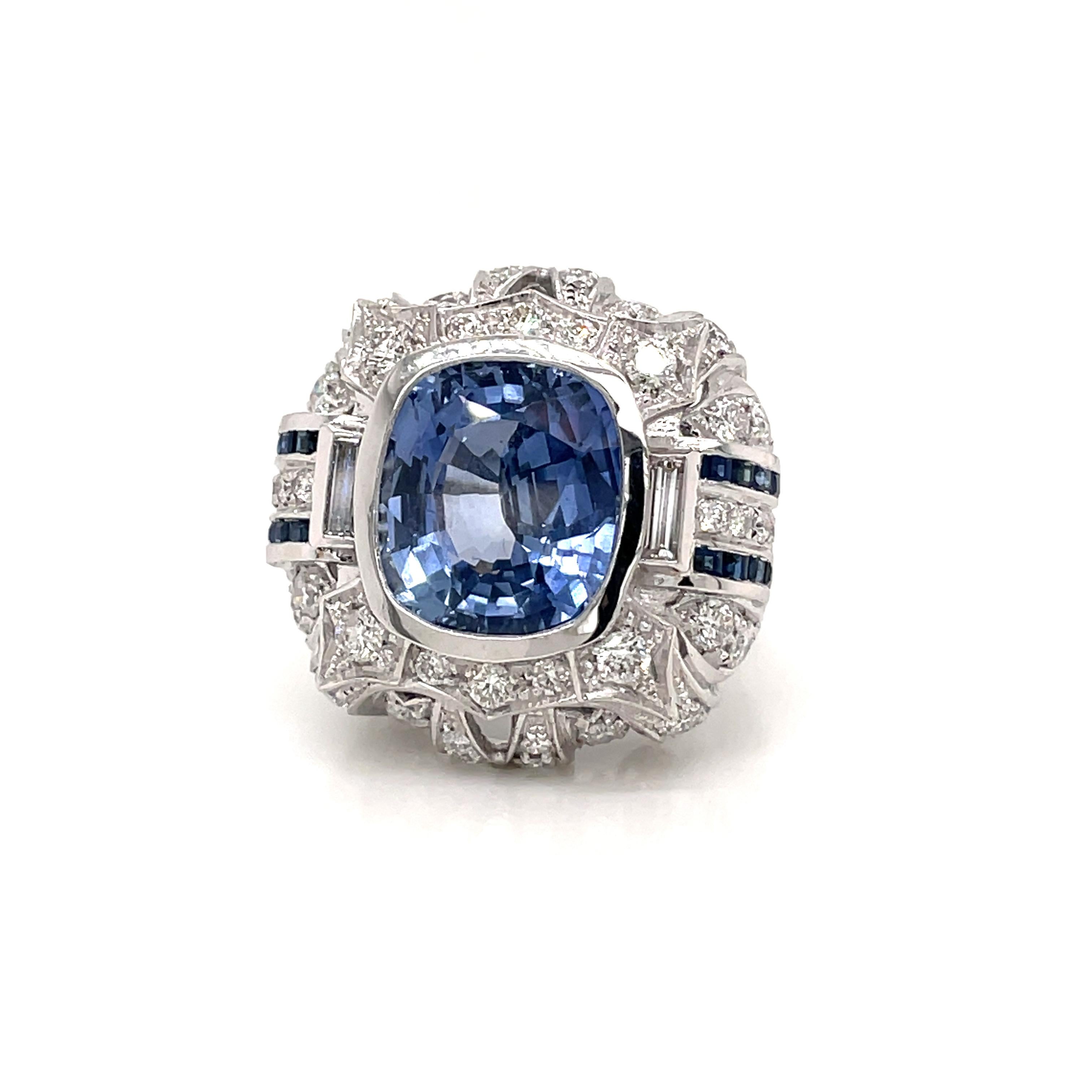 Estate Sapphire Diamond Cocktail Ring 2