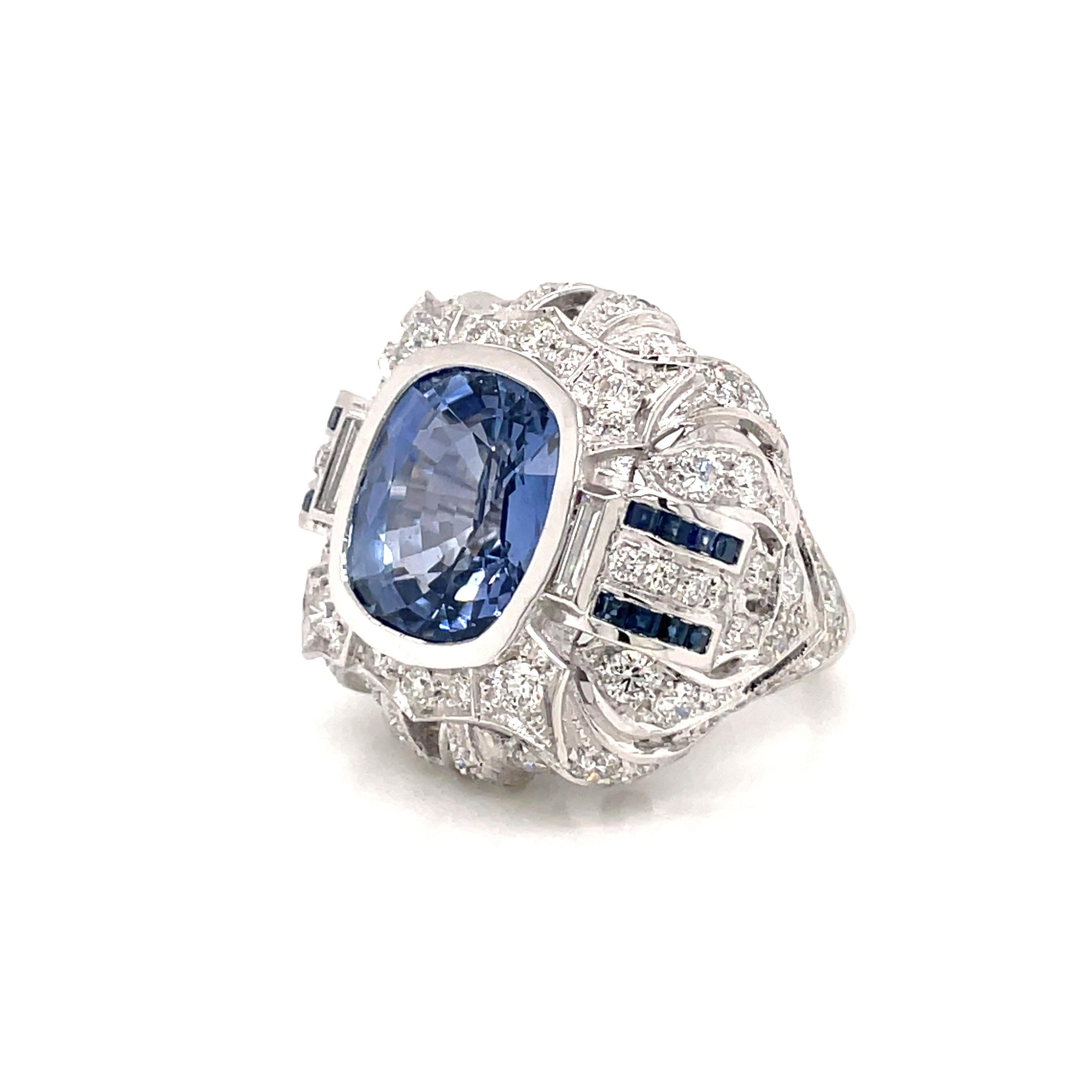 Estate Sapphire Diamond Cocktail Ring 3