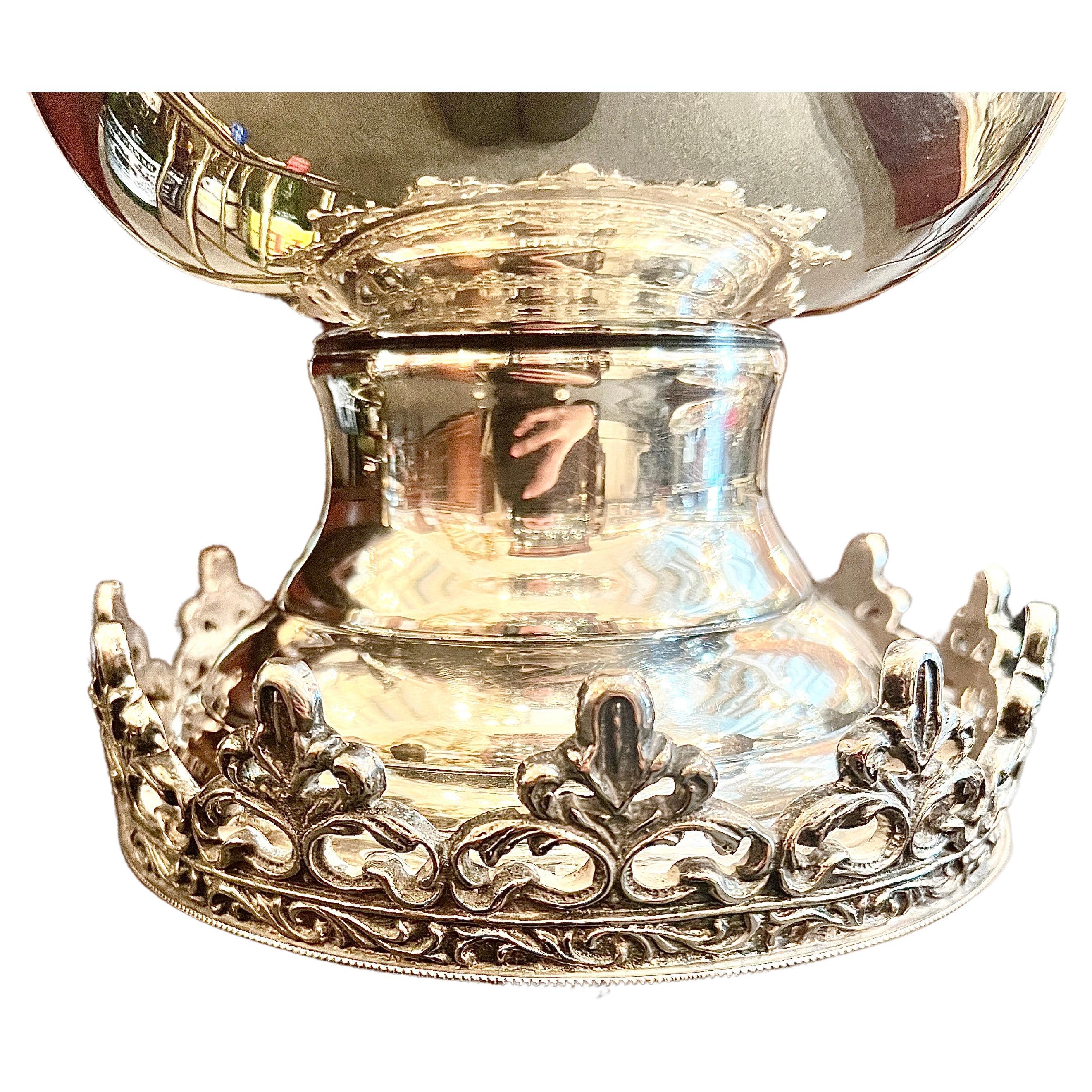 Estate Silver Plated Champagne Bucket on Stand, Circa 1930-1940. For Sale 1