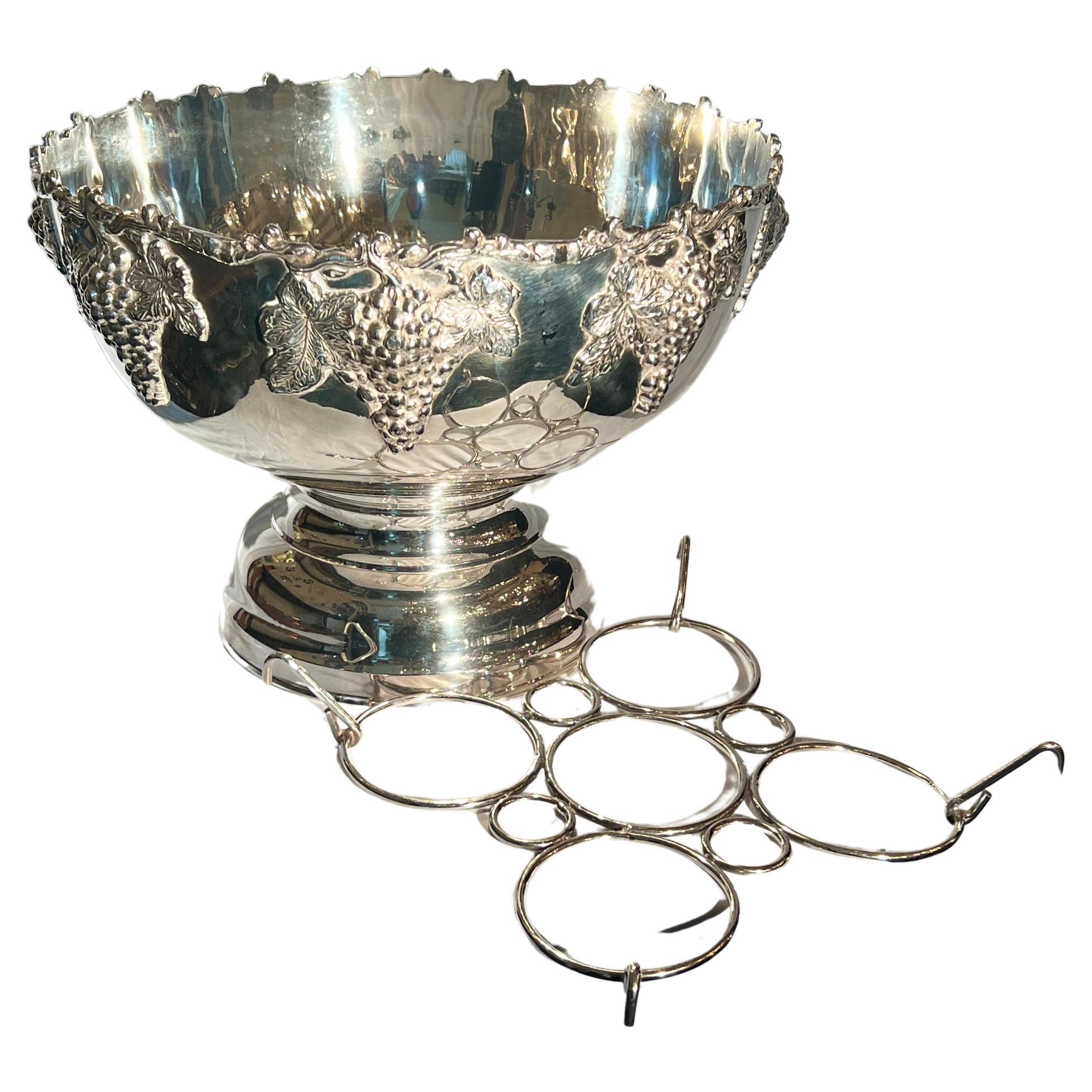 20th Century Estate Silver Plated Champagne or Wine Color With Fitted Rack, Circa 1940's.