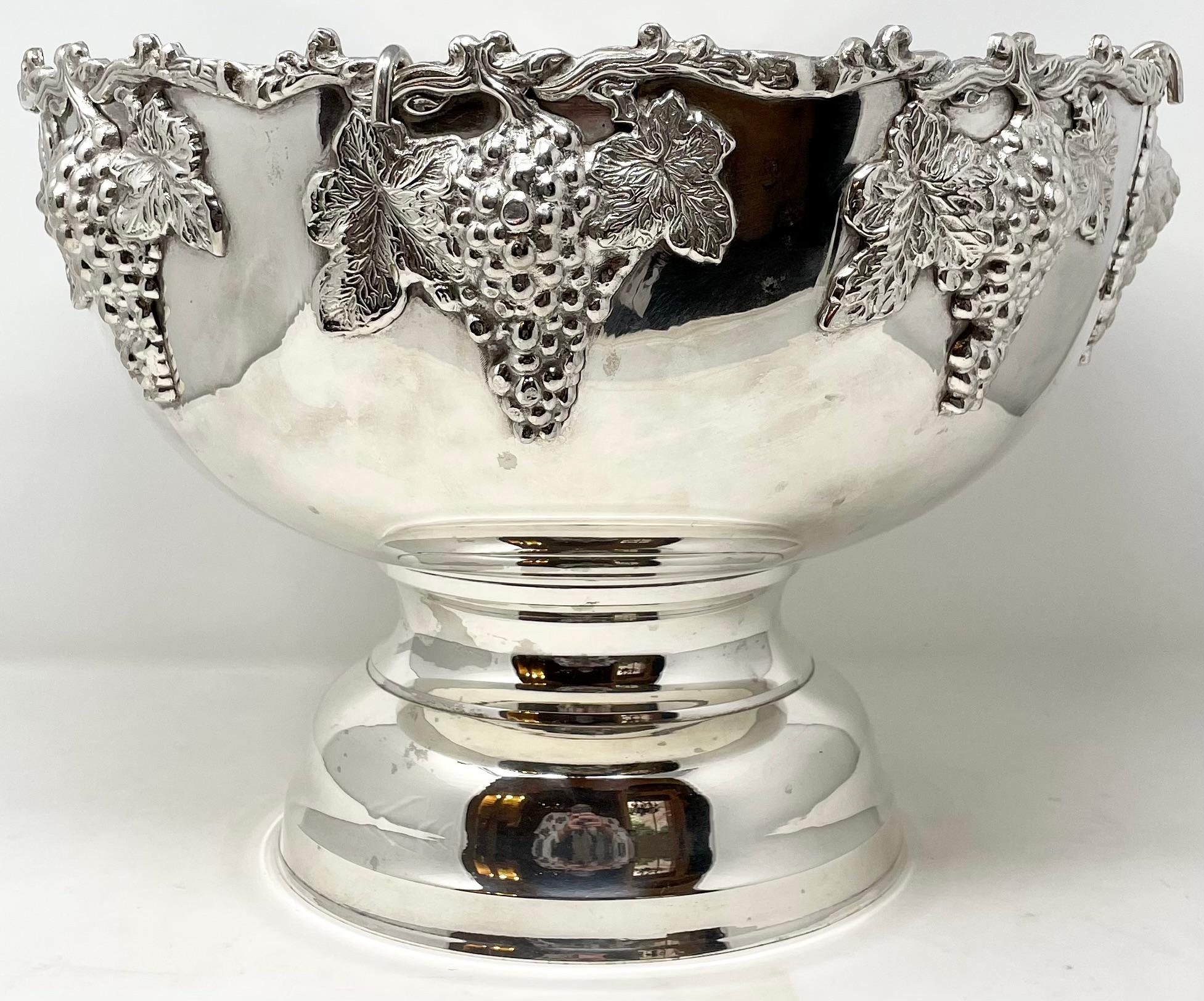 Estate silver-plated champagne wine cooler with rack, circa 1940.