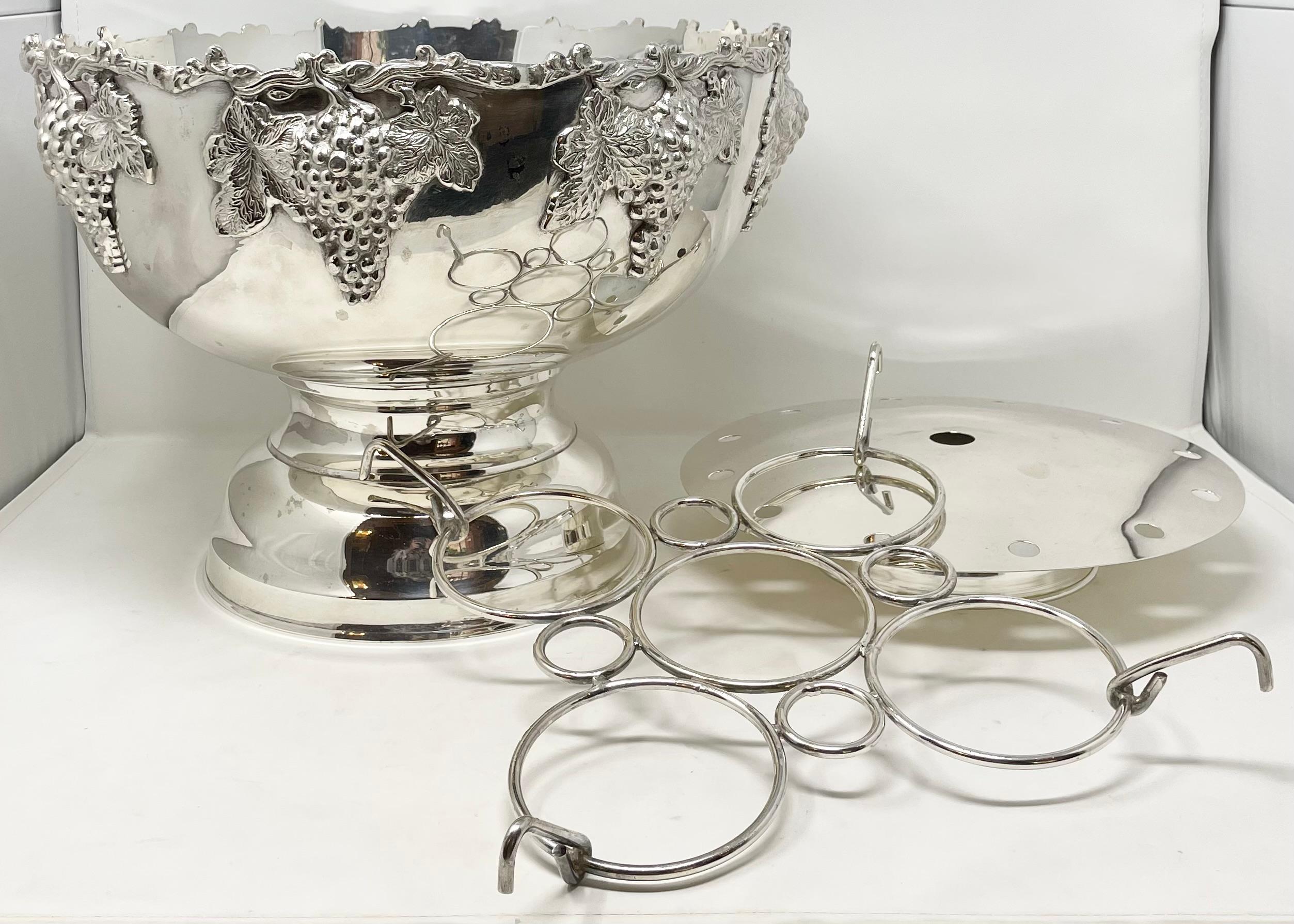 20th Century Estate Silver-Plated Champagne Wine Cooler with Rack, Circa 1940.