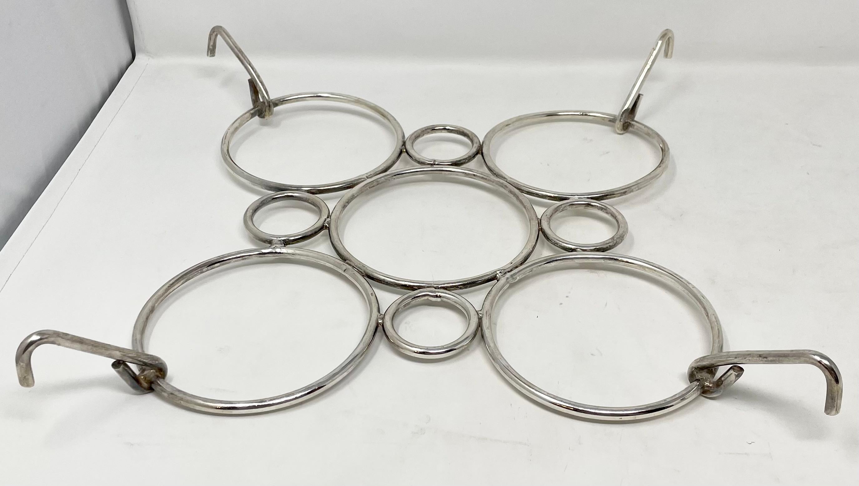 Estate Silver-Plated Champagne Wine Cooler with Rack, Circa 1940. 2