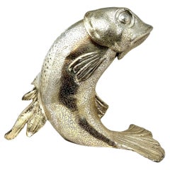 Estate Silver Plated Figural Fish Champagne Bucket, Circa 1940's.