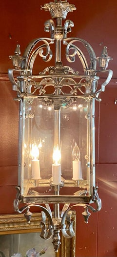 Estate Silvered Bronze Hall Lantern