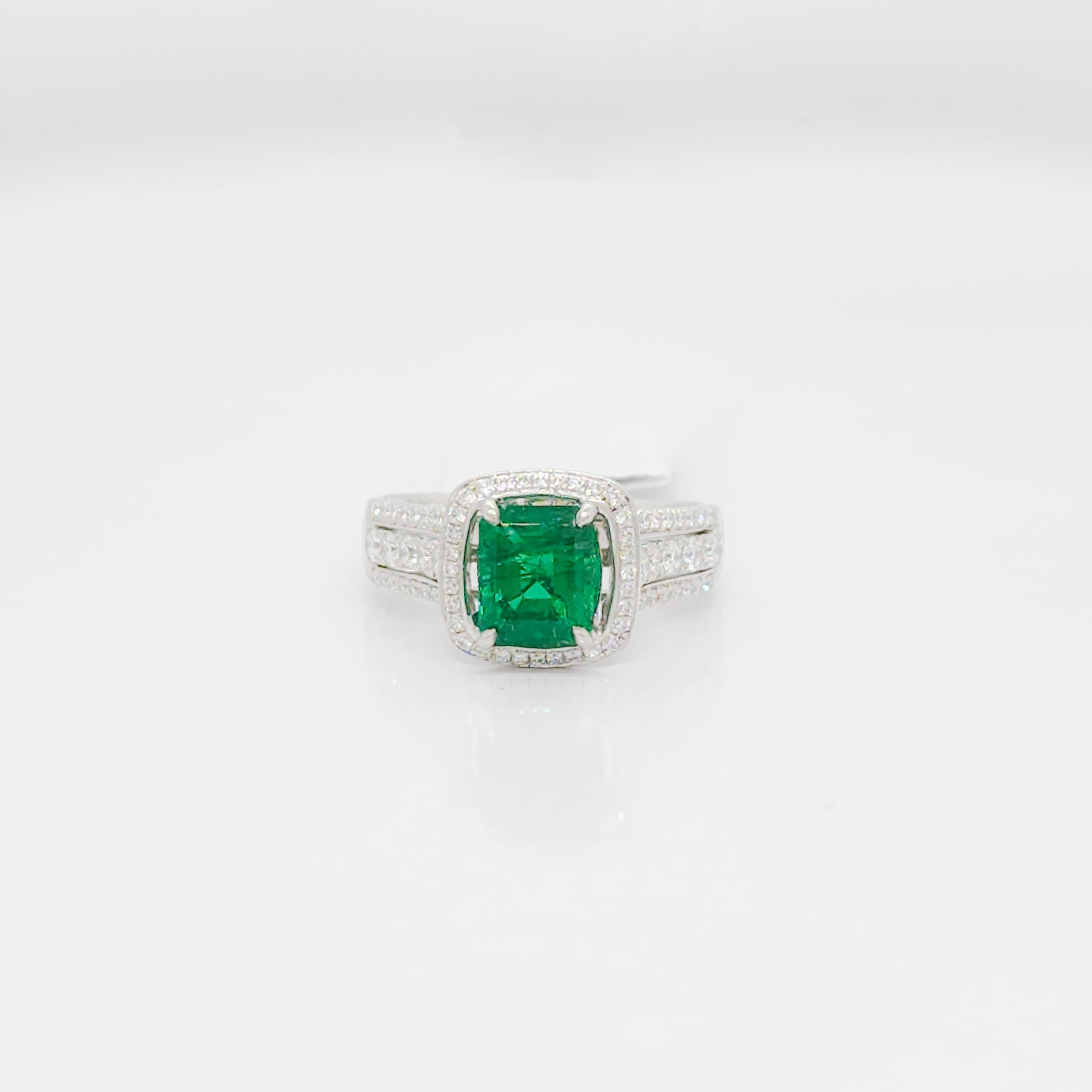 emerald 1.93ct & diamond 1.70ct bracelet