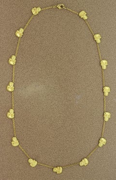 Estate Skull Gold Necklace