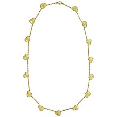 Estate Skull Gold Necklace