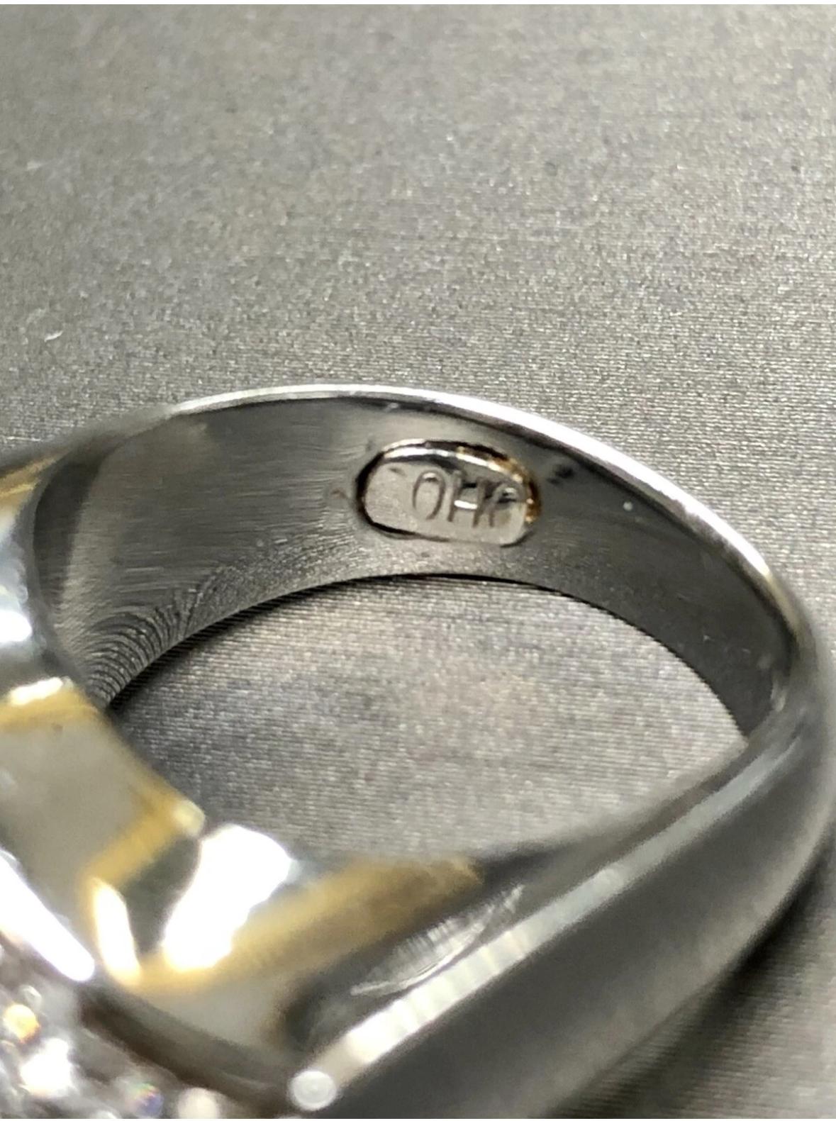 Estate SOHO Italienisch 18K Diamant Schwarz Emaille Yin Yang Paisley Cocktail Ring Sz 7 für Damen oder Herren im Angebot