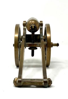 Estate Solid Bronze Articulated Miniature Model Military Cannon