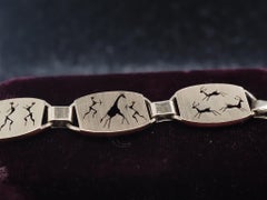 Estate South Africa 9kt Yellow Gold Tribal Art Bracelet - VHK#964