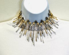 Estate Stefan Hafner White and Brown Diamond Necklace in 18K 2 Tone Gold