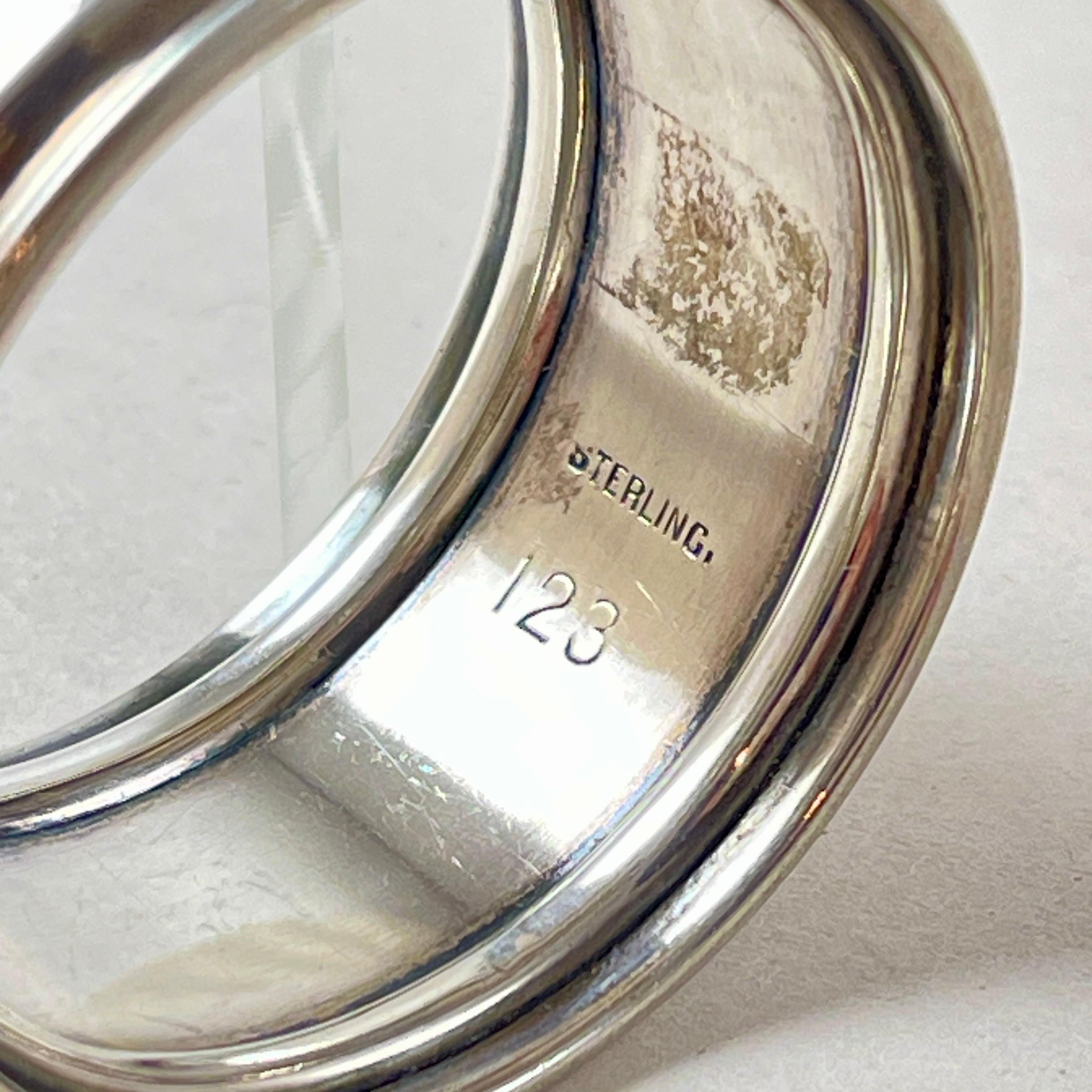 Estate Sterling Engraved Napkin Rings, mixed set of four 5