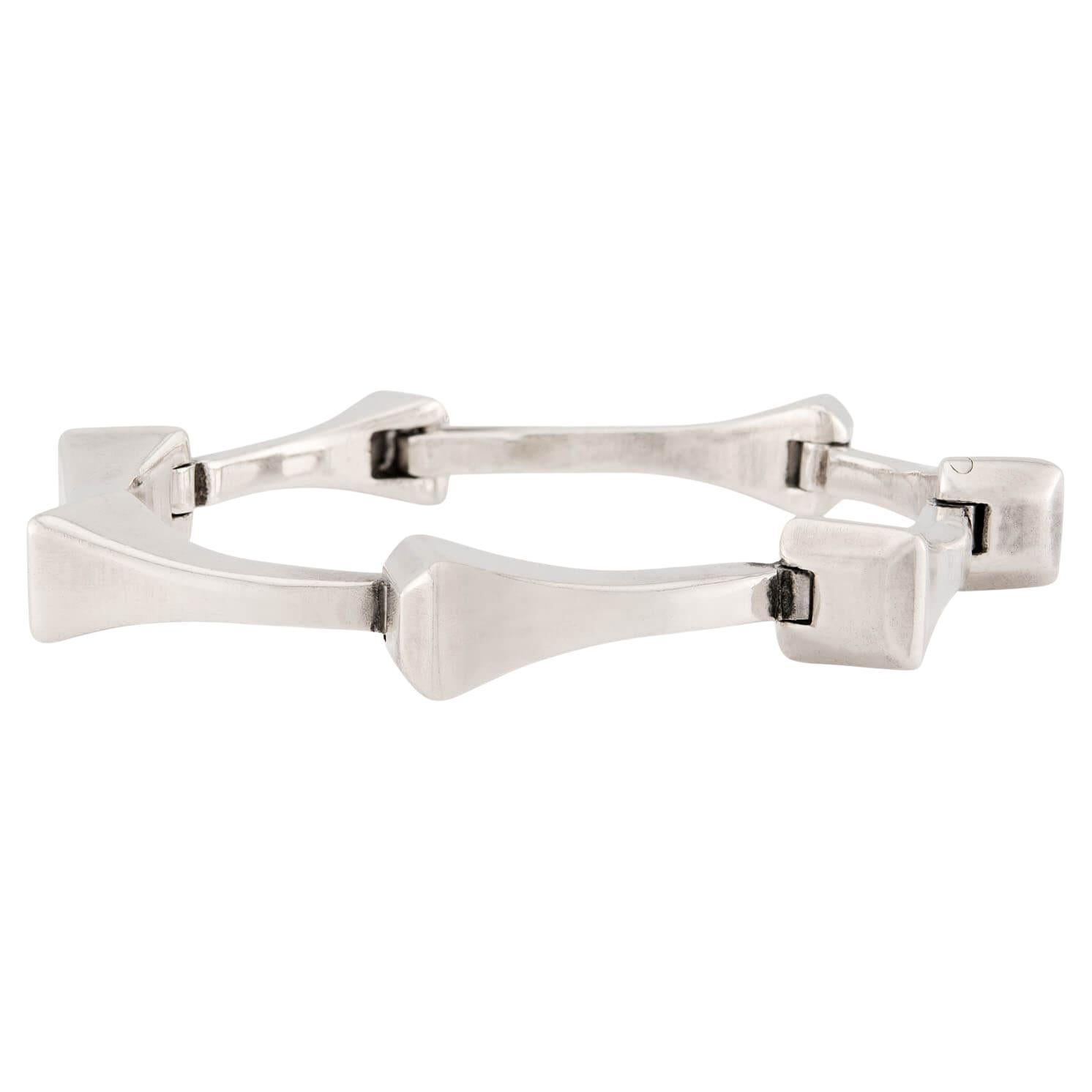 Estate Sterling Silver Nail Bracelet