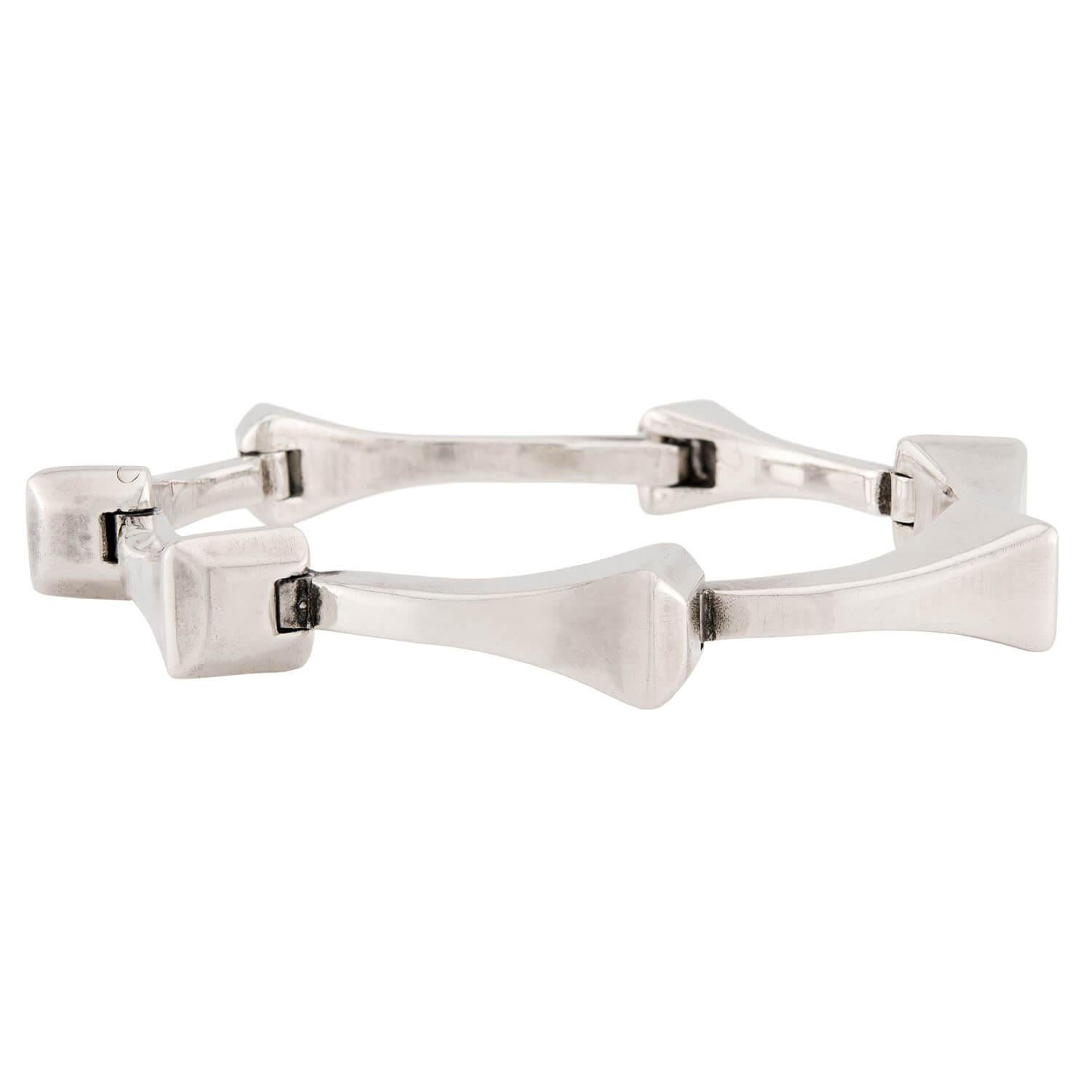Estate Sterling Silver Nail Bracelet