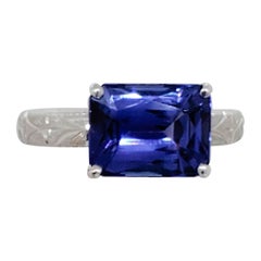 Estate Tanzanite Cocktail Ring in Platinum