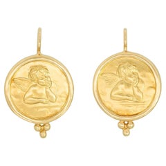Nachlass Temple St. Clair 18k Cherub-Ohrringe