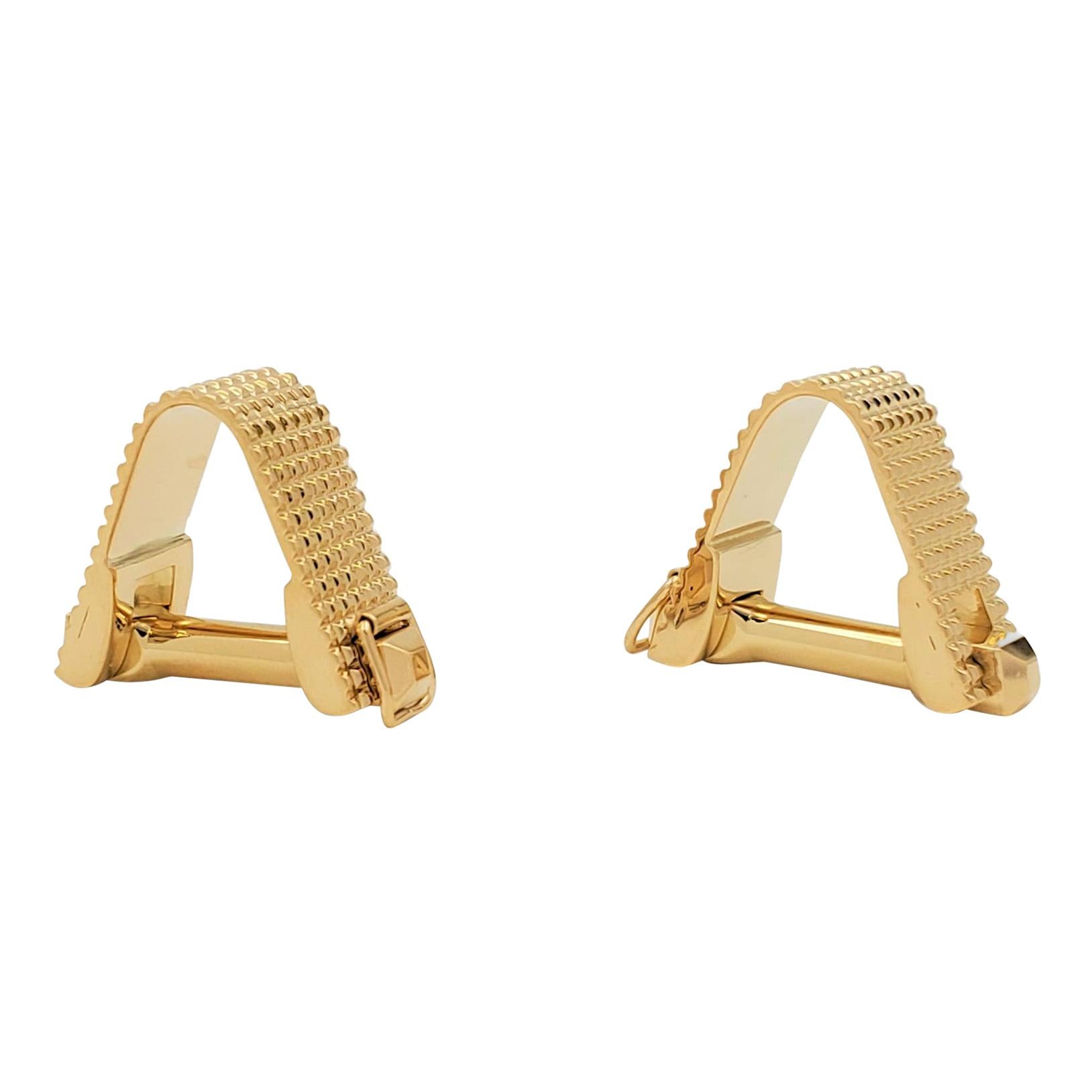 Hermes Gold Stirrup Cufflinks at 1stDibs hermes 18k stirrup cufflinks
