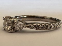 Estate Three-Stone Diamond Ring