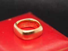 Estate Tiffany and Co. 18K Yellow Gold Wide Thick Band - VHK#328a
