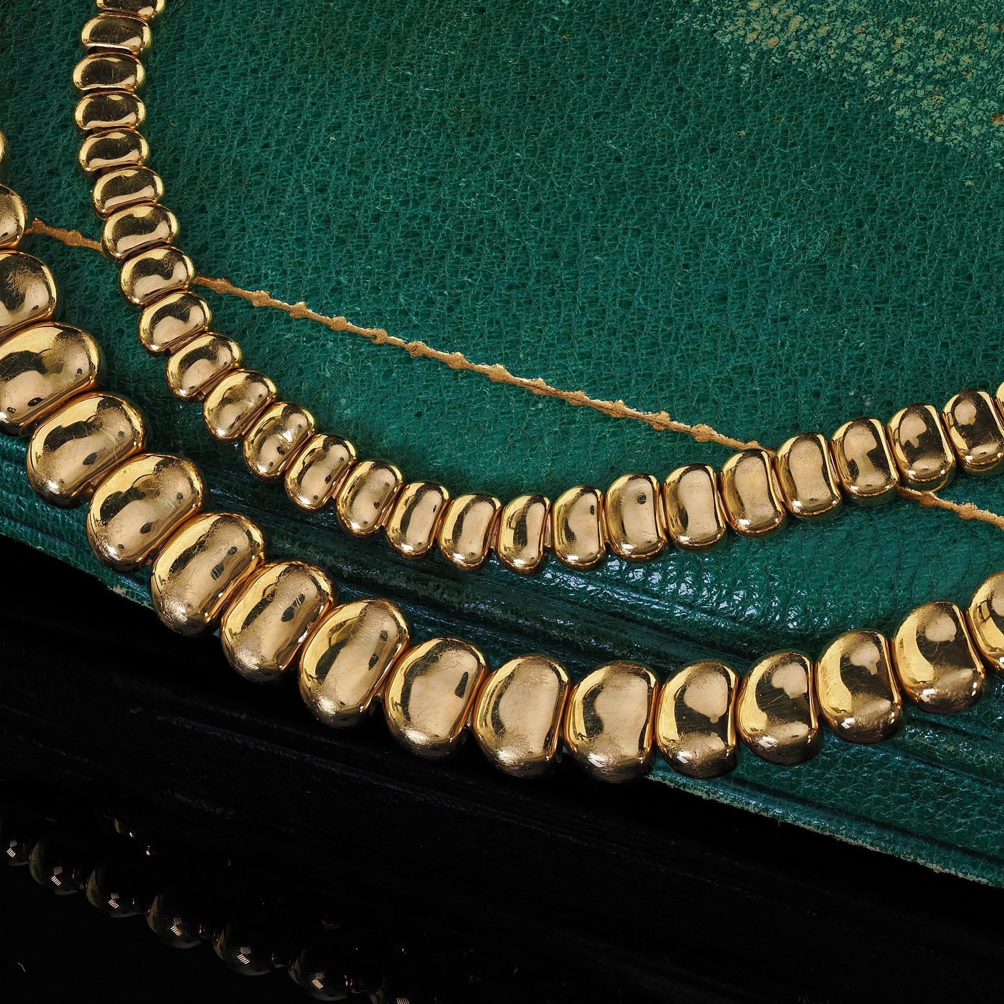 Estate Tiffany and Co Elsa Peretti 18K Yellow Gold Snake Necklace - 27.5 inches For Sale 5